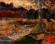 Paul Gauguin Tahitians on the Riverbank oil painting picture wholesale